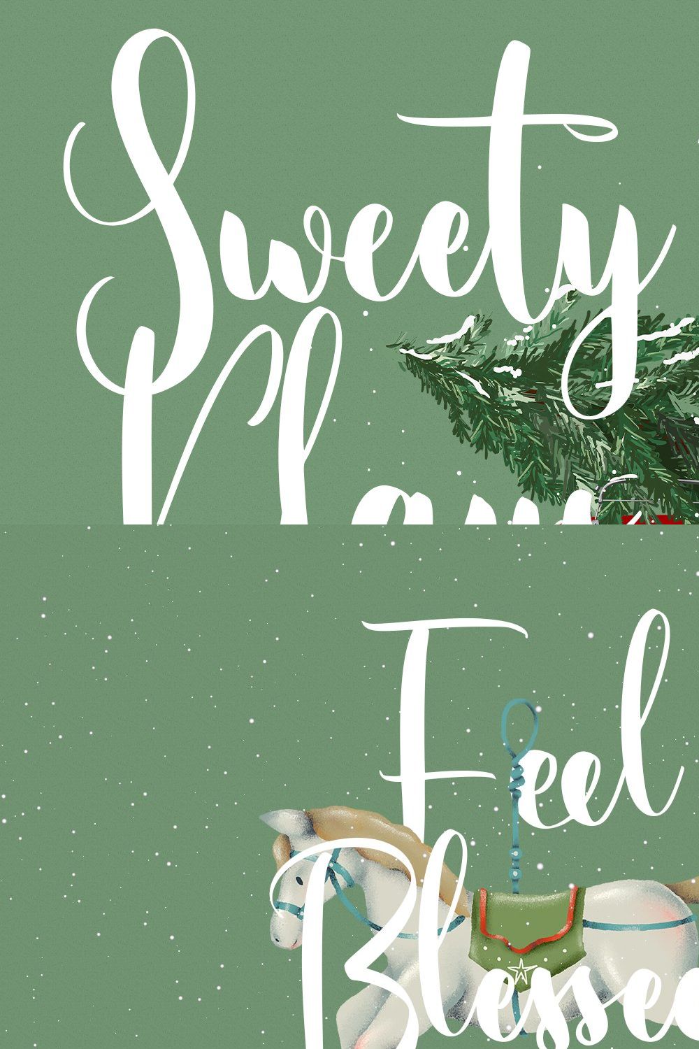 Sweety Klaus Script Font pinterest preview image.