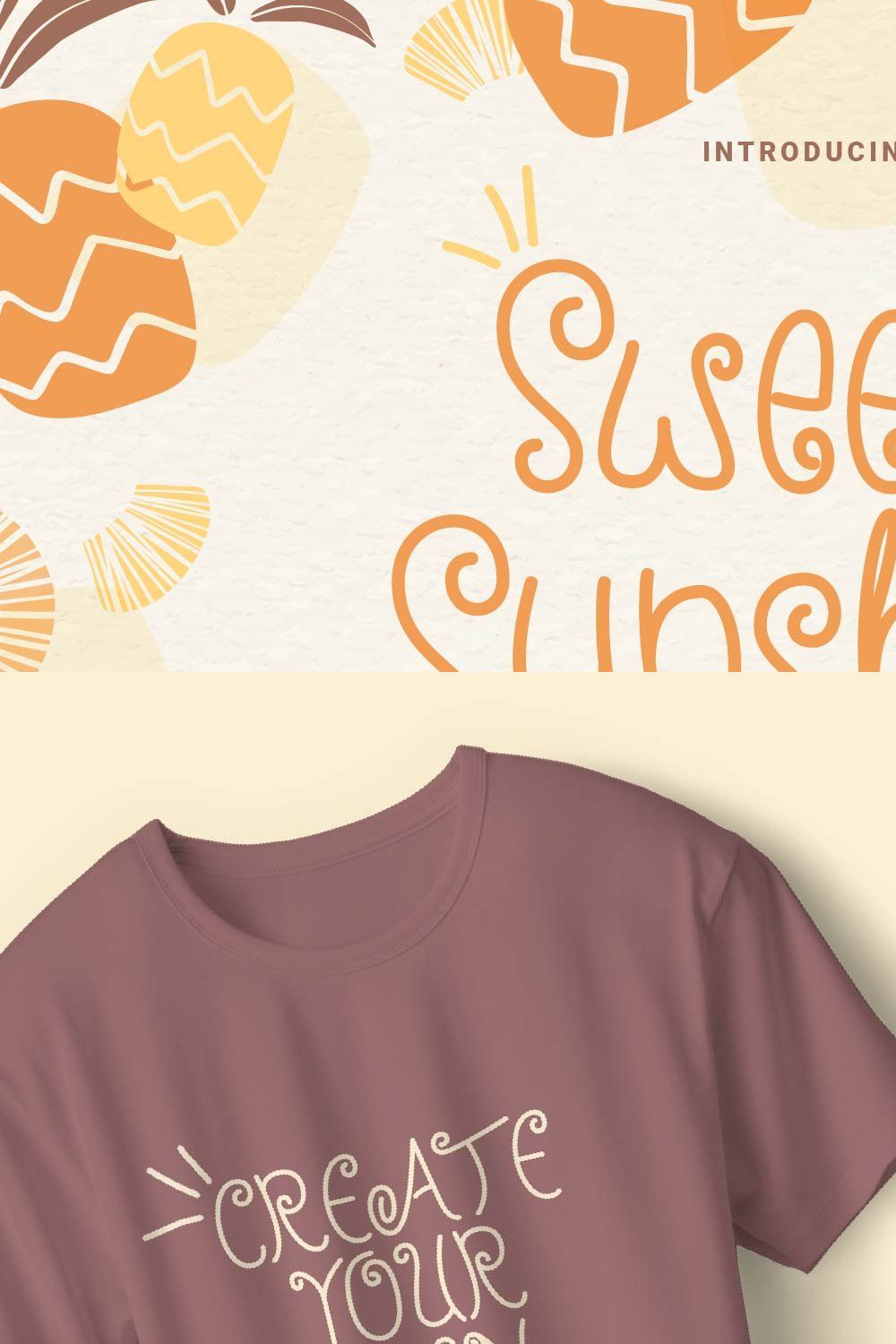 Sweety Sunshine - A Holiday Font pinterest preview image.