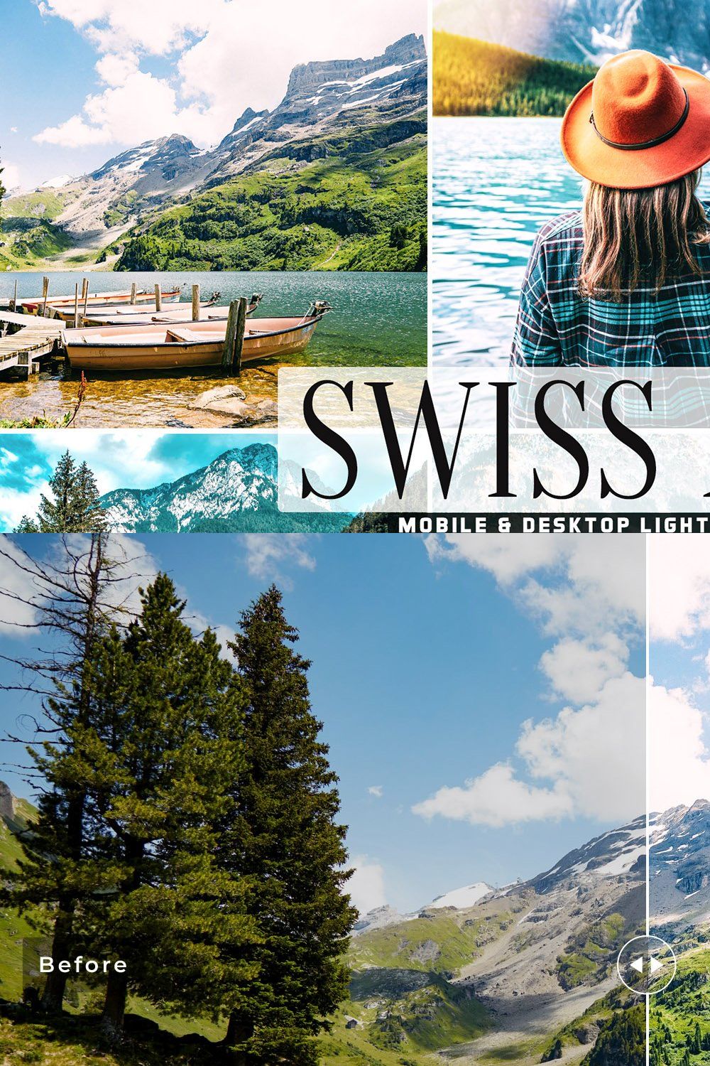 Swiss Alps Pro Lightroom Presets pinterest preview image.