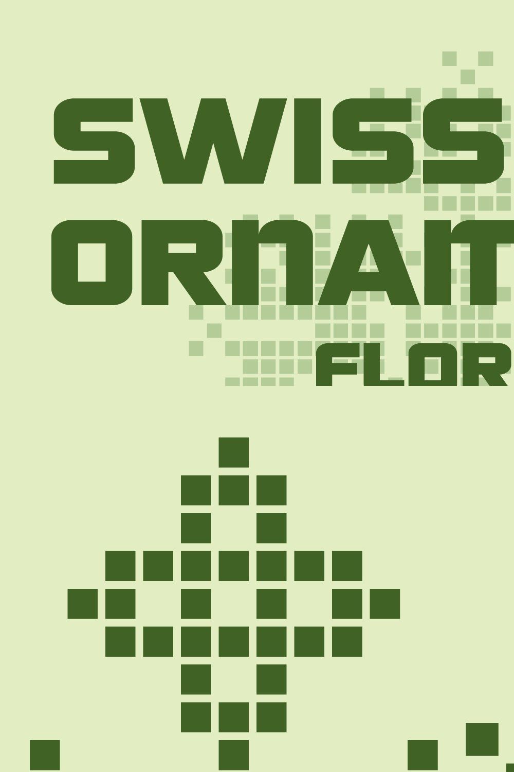 Swiss Folk Ornaments Font - Floral pinterest preview image.