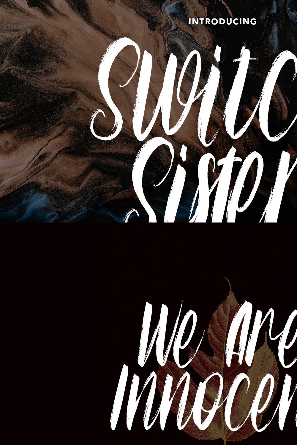 Switch Sister Brush Font pinterest preview image.