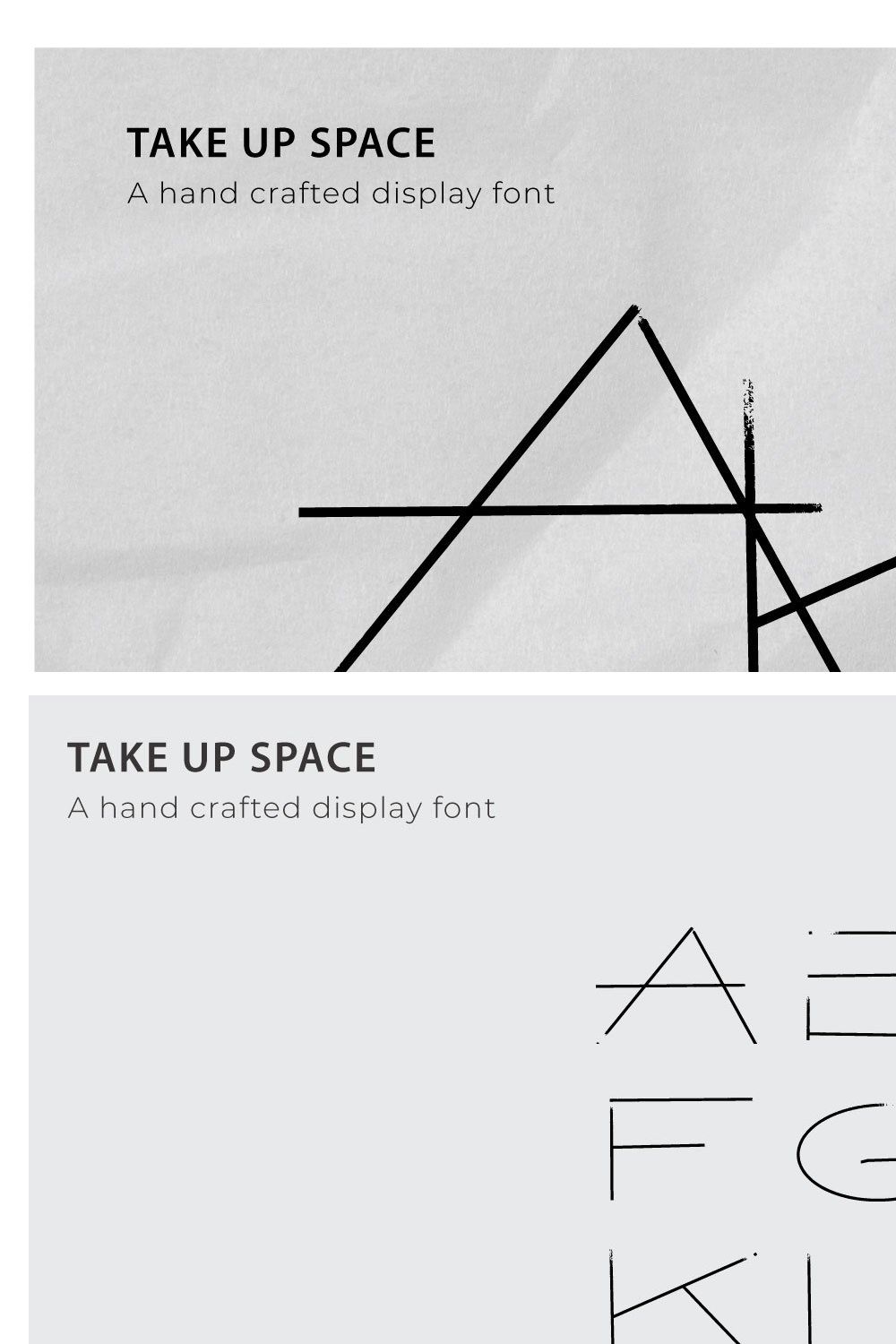 Take Up Space Hand Drawn  Font pinterest preview image.