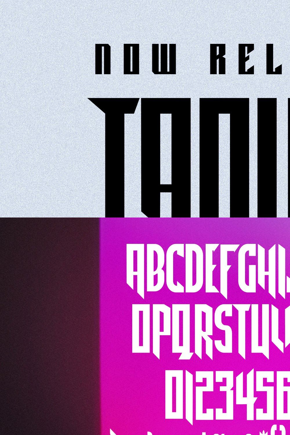 Tanux - Gaming Font pinterest preview image.