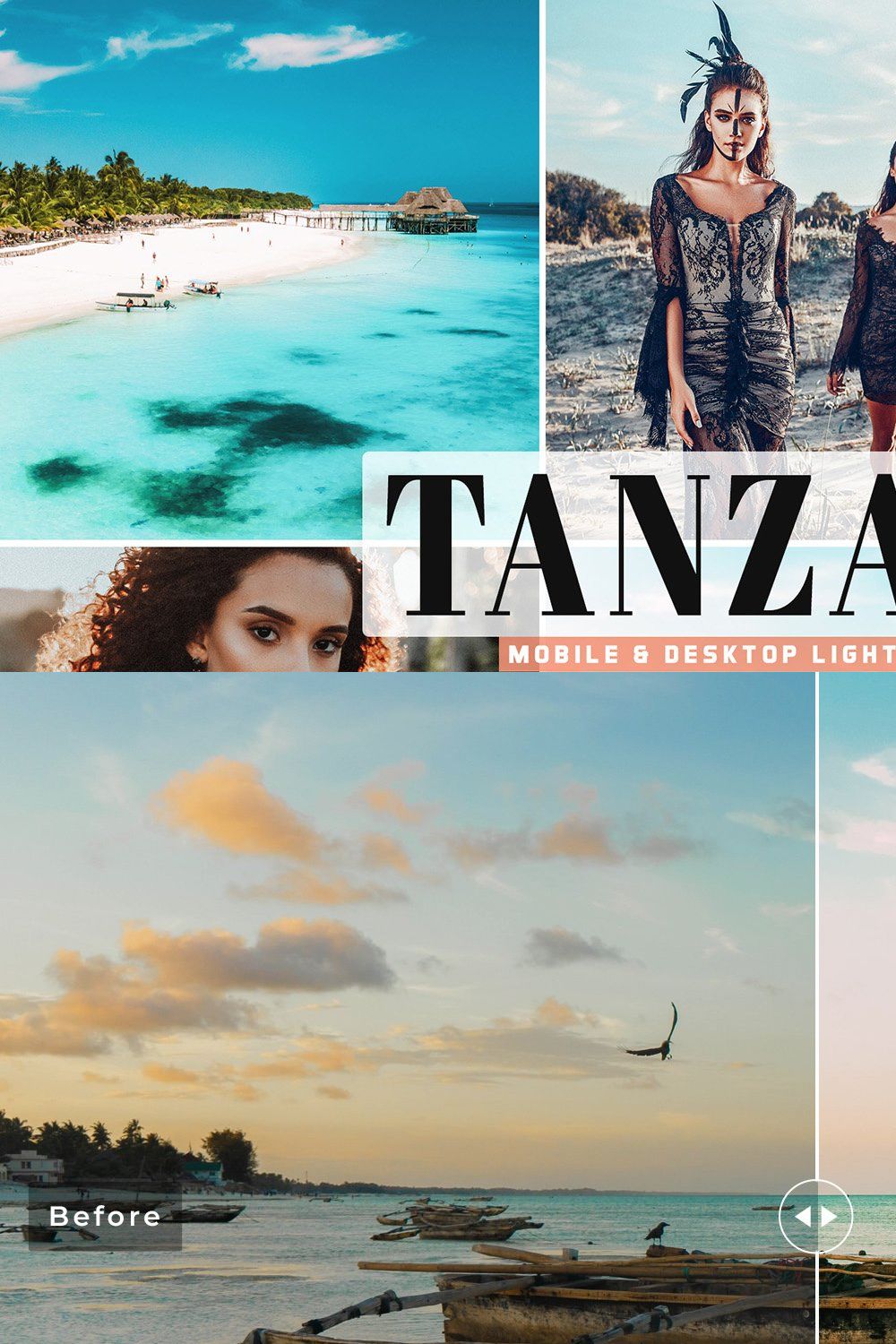 Tanzania Pro Lightroom Presets pinterest preview image.