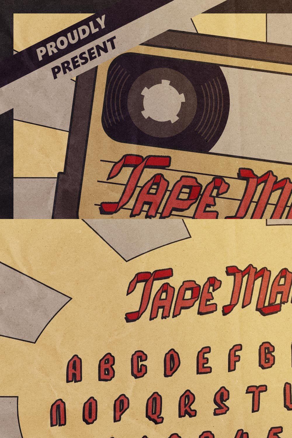 Tape Mambo Typeface pinterest preview image.