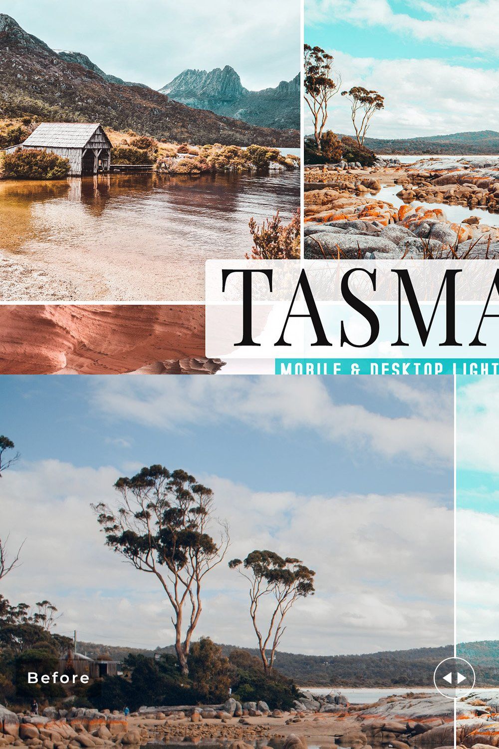 Tasmania Pro Lightroom Presets pinterest preview image.