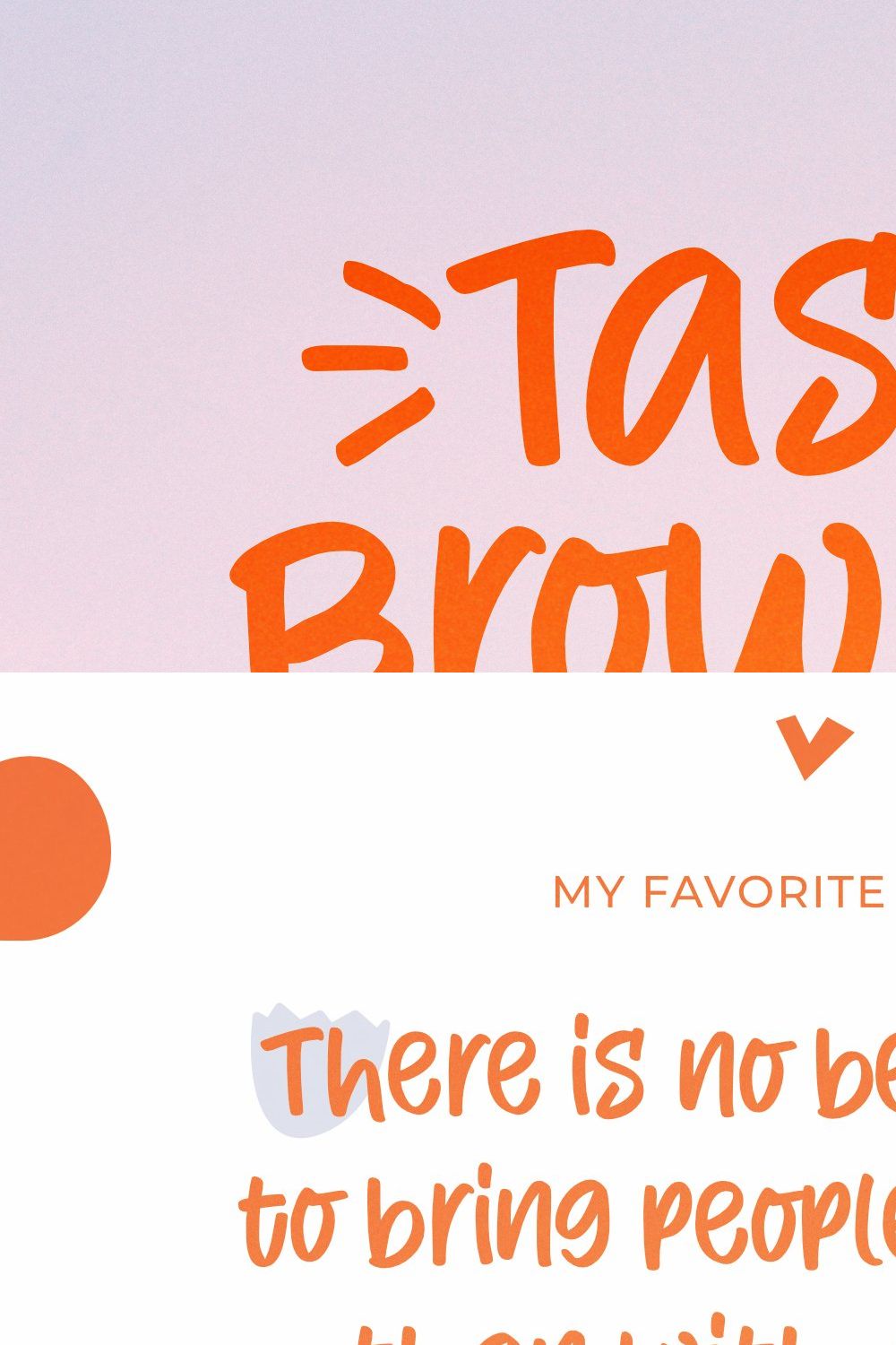 Tasty Brownies - a Fun Font pinterest preview image.