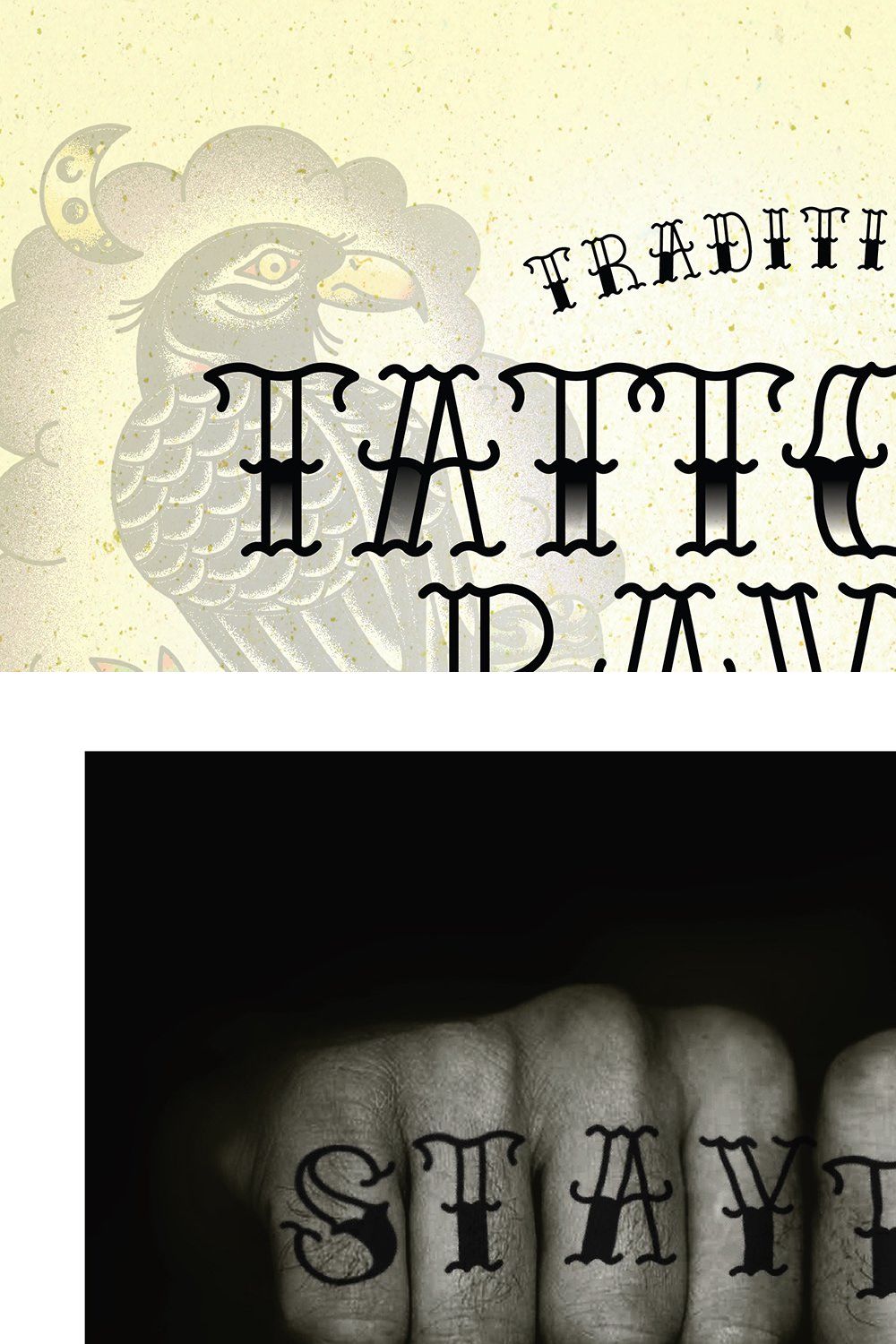 Tattooed Raven pinterest preview image.