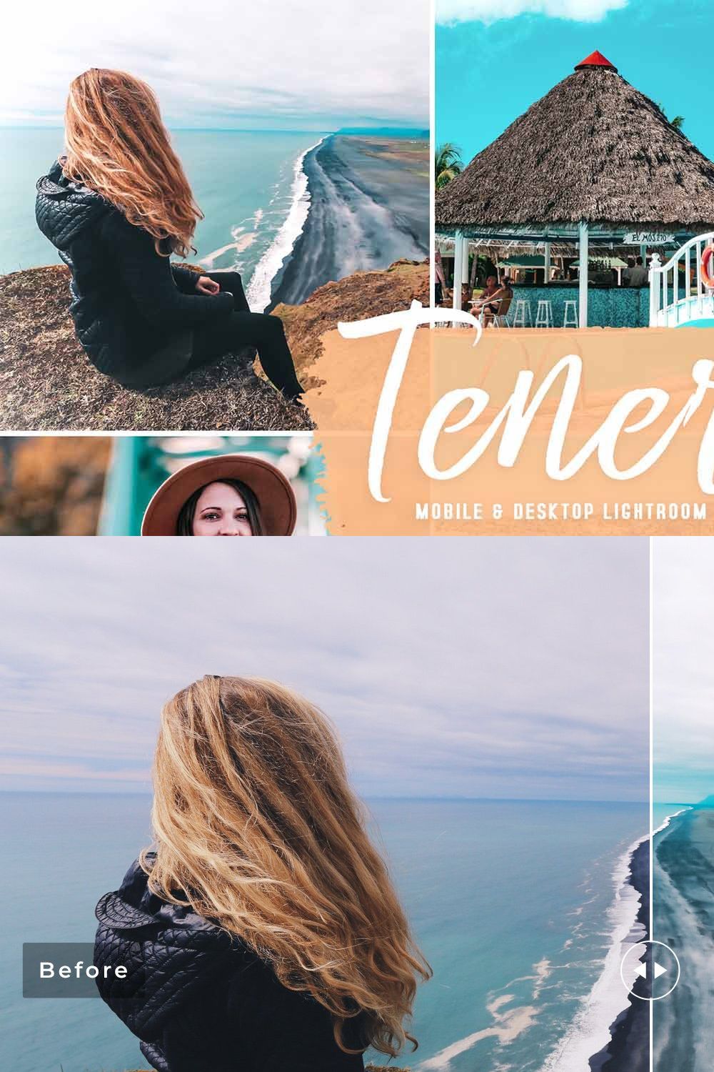 Tenerife Pro Lightroom Presets pinterest preview image.