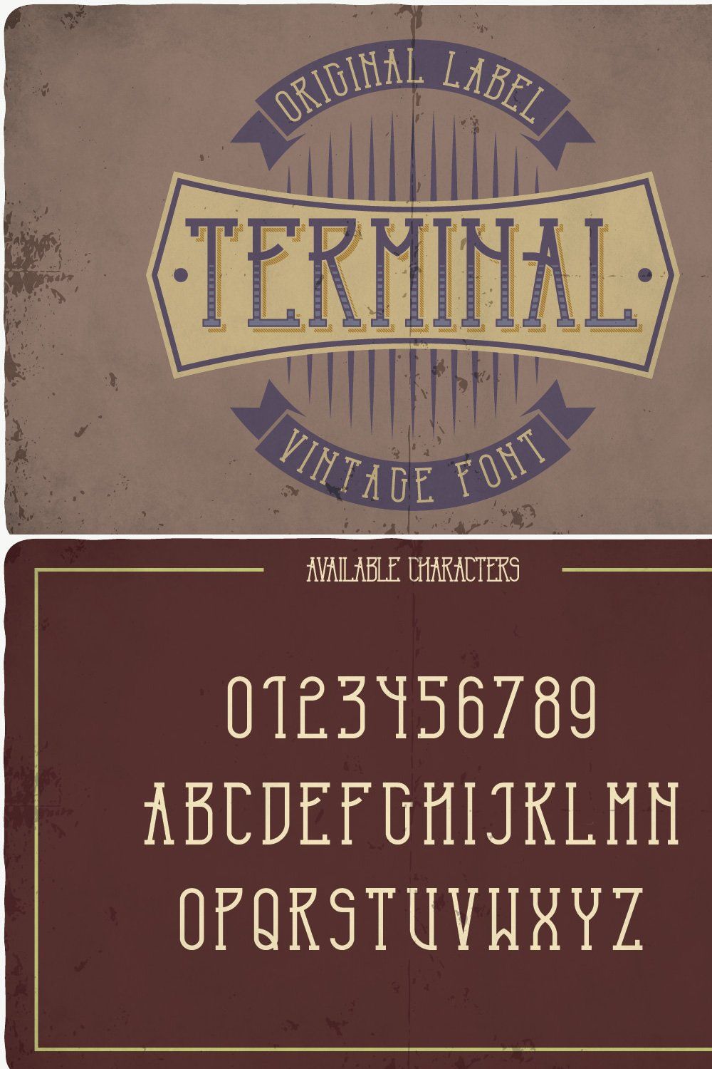 Terminal typeface pinterest preview image.