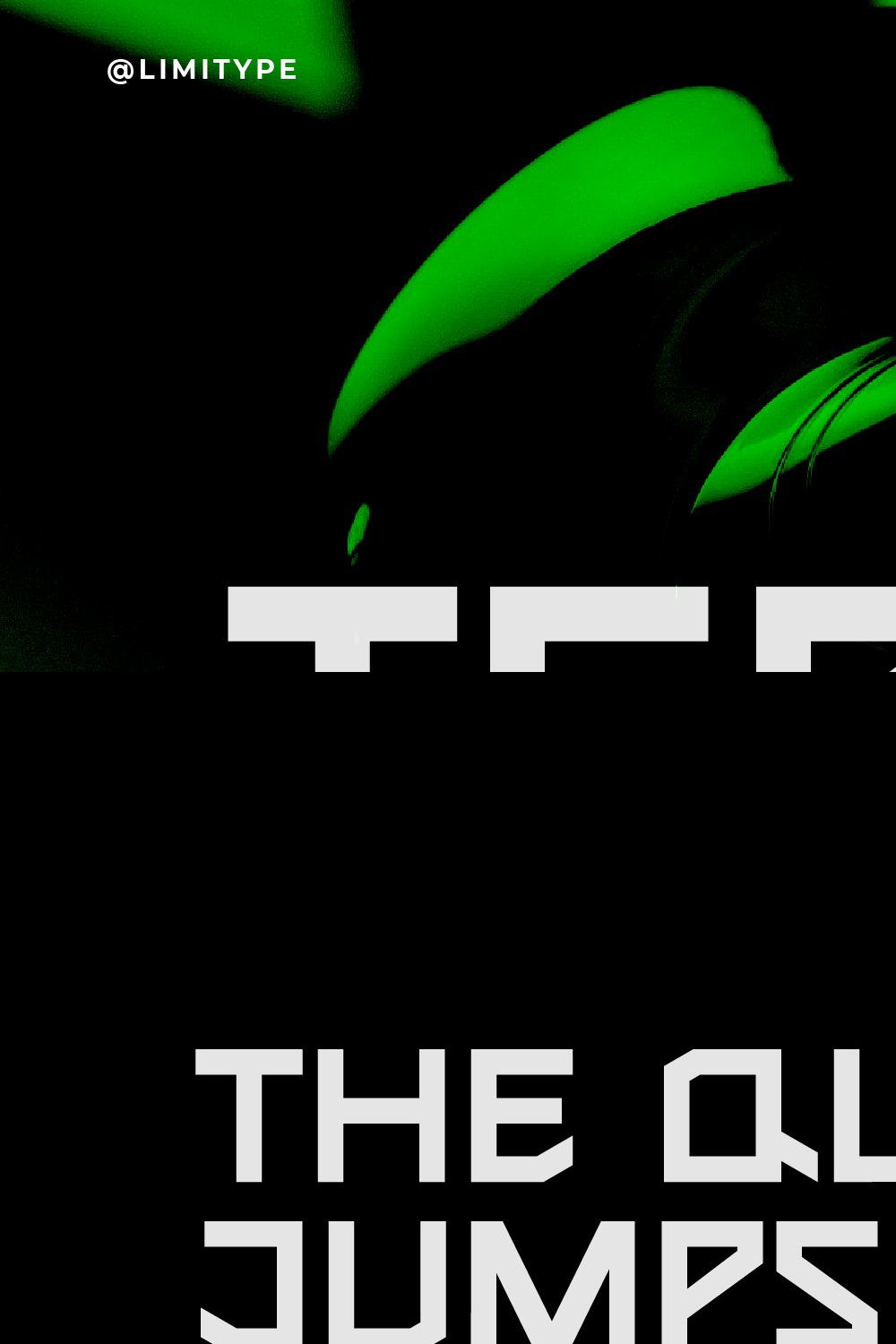 Teroxia - Futuristic Robotic Font pinterest preview image.