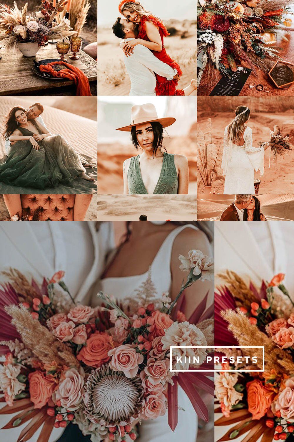 TERRACOTTA WEDDING LR MOBILE PRESETS pinterest preview image.