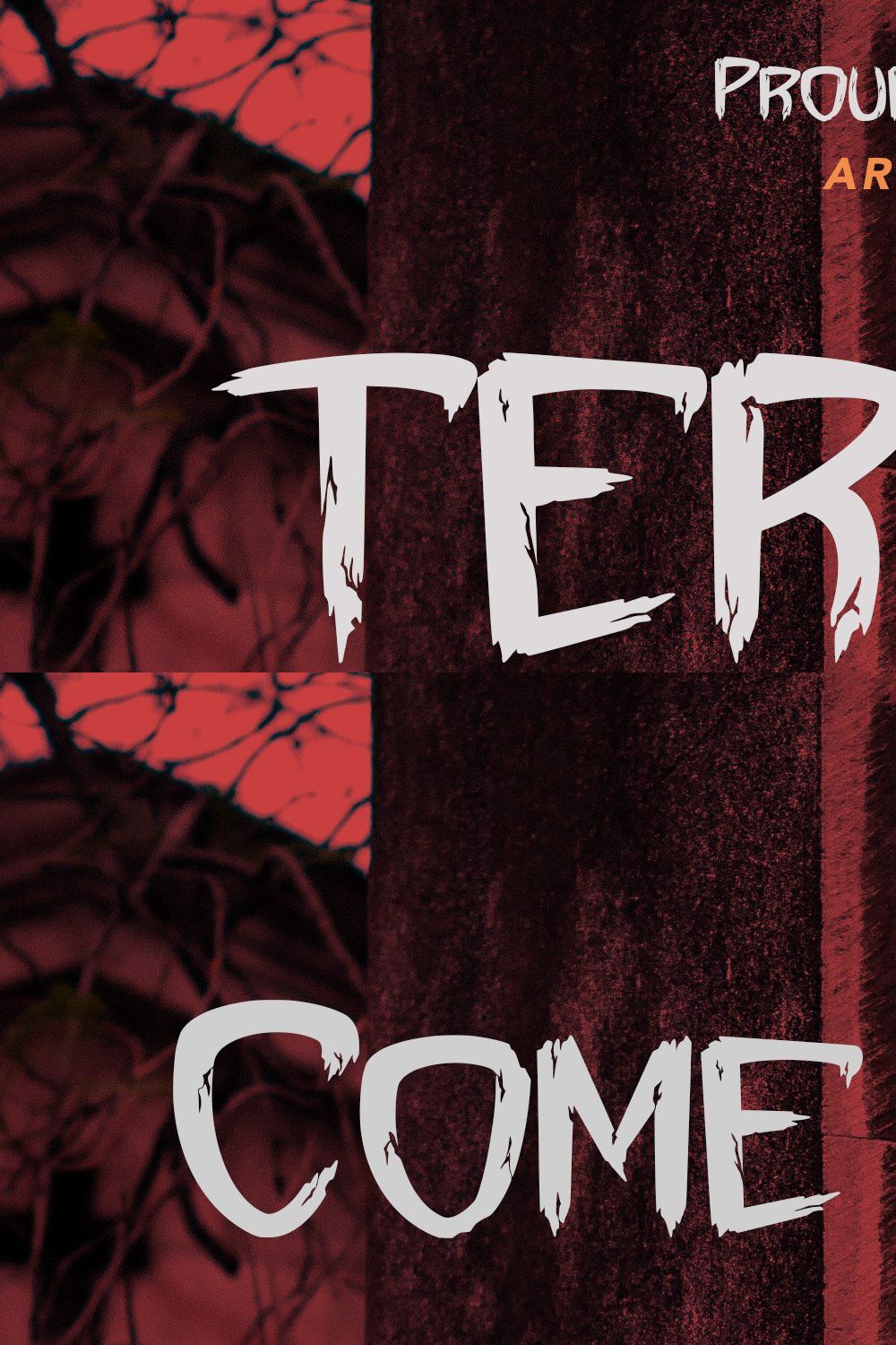 Terrible Dream - Horor & Scary Font pinterest preview image.
