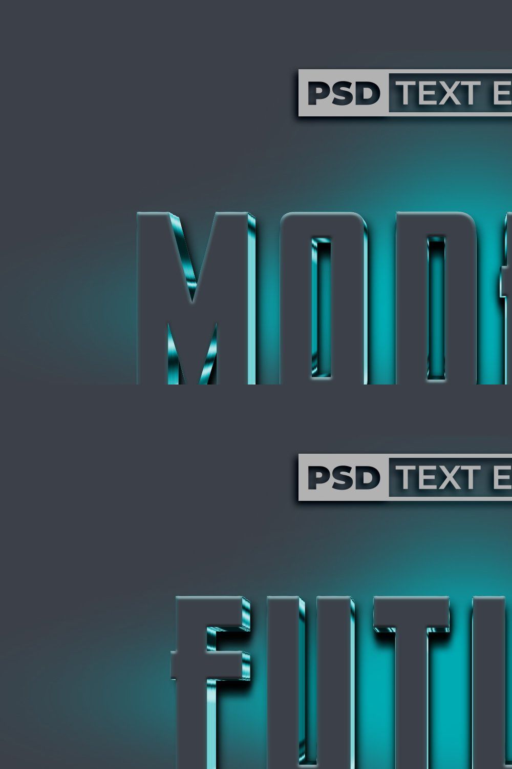 Text Effect Modern Style pinterest preview image.