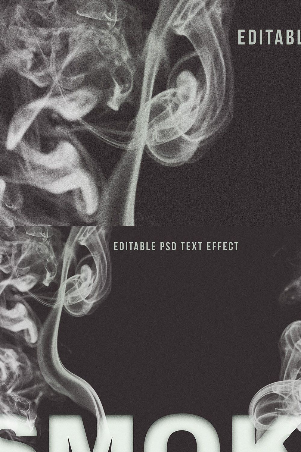 Text Effect Smoke pinterest preview image.
