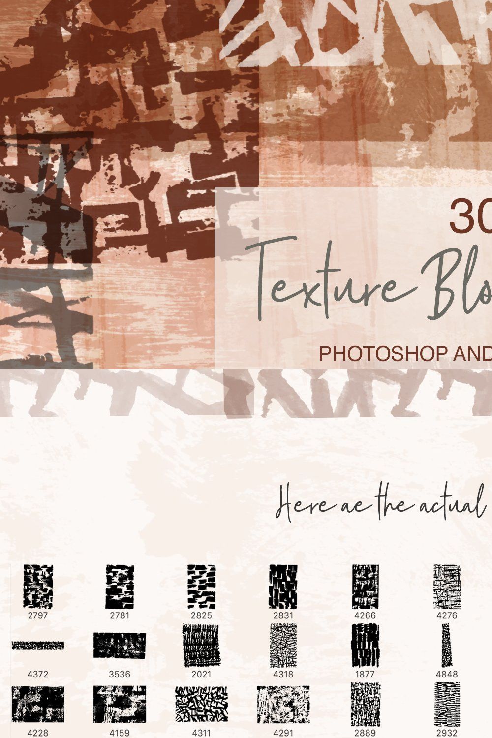 Texture Block Stamps pinterest preview image.