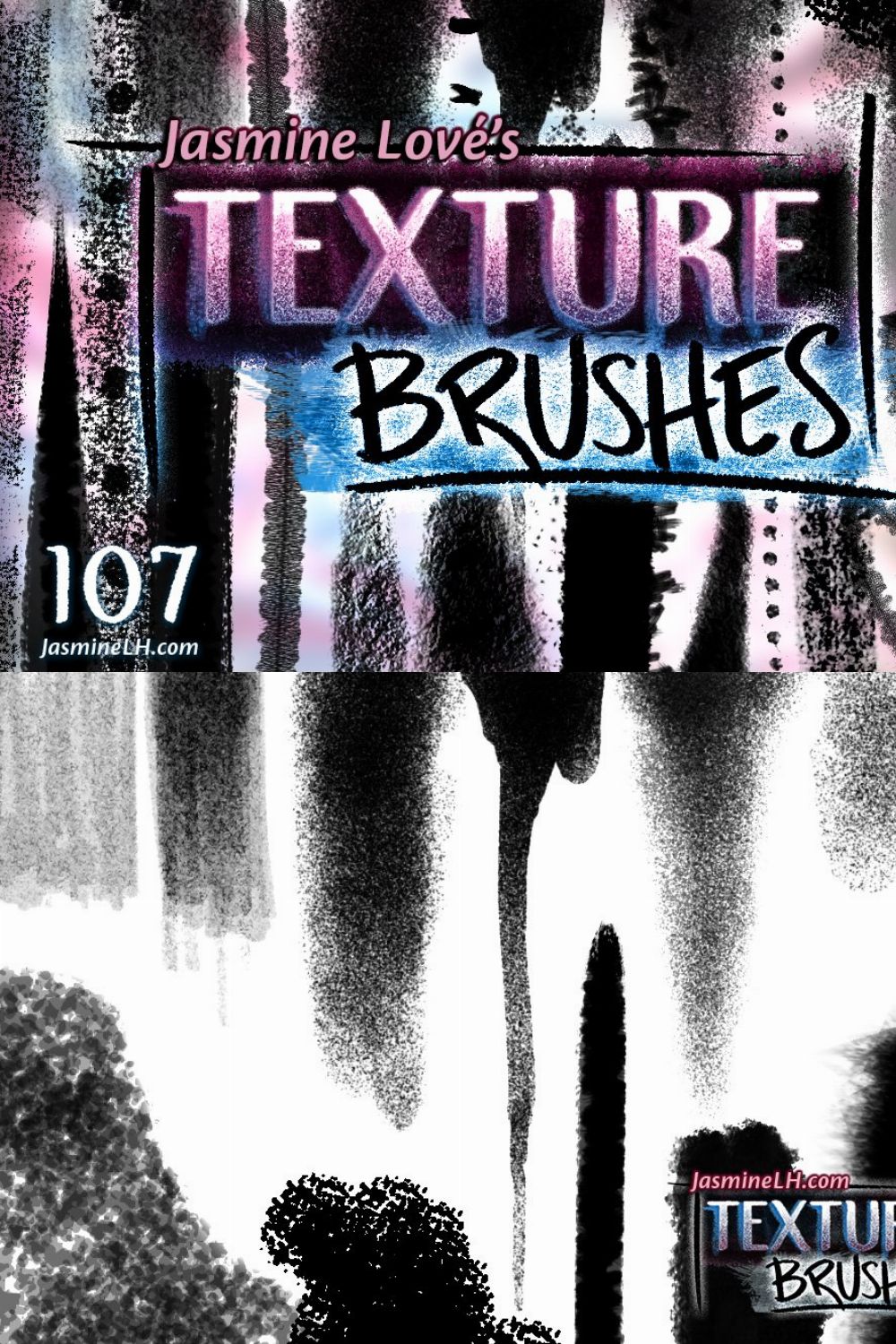 Texture Brushes for Photoshop pinterest preview image.