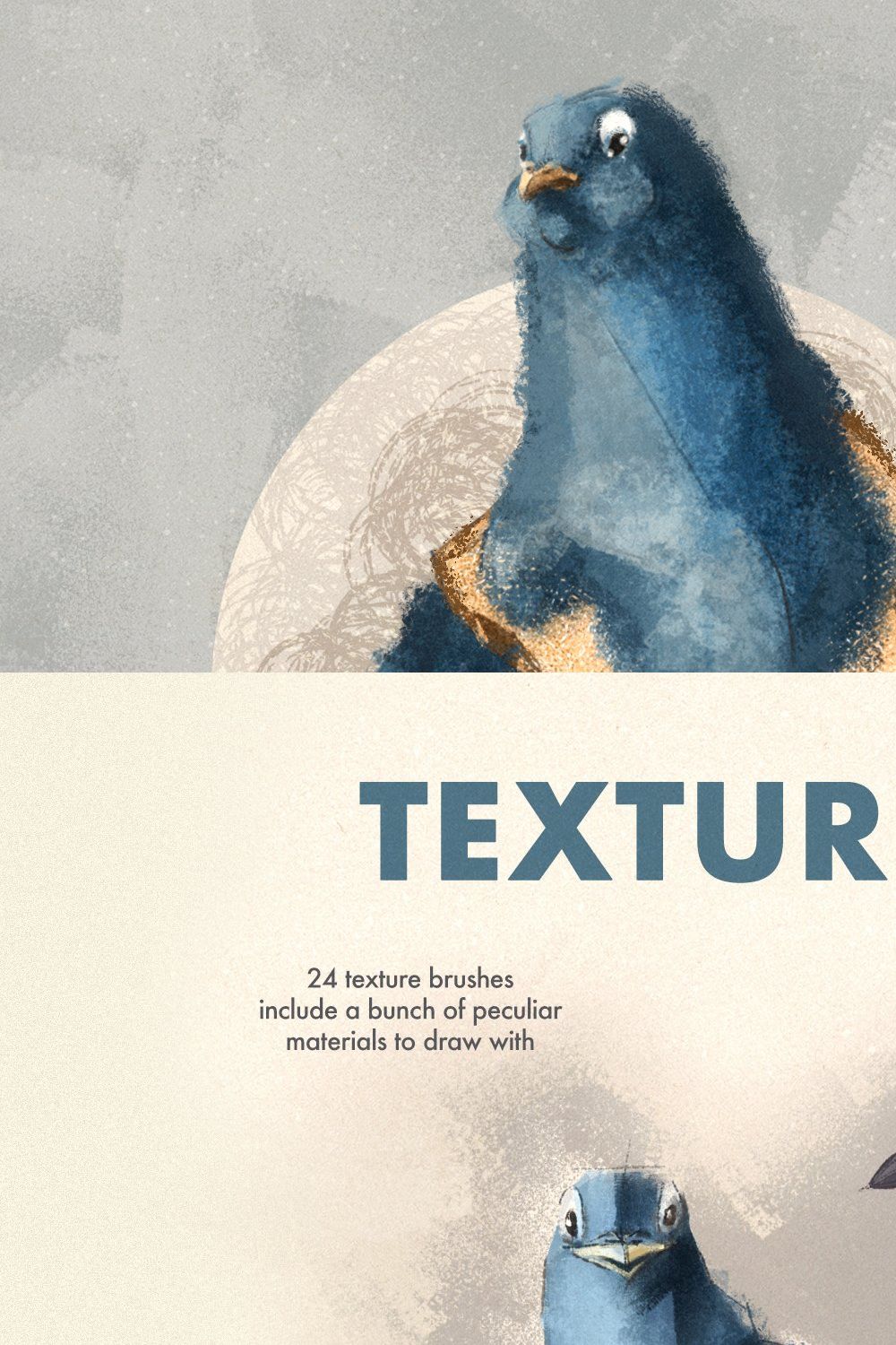 Texture Photoshop Brushes pinterest preview image.