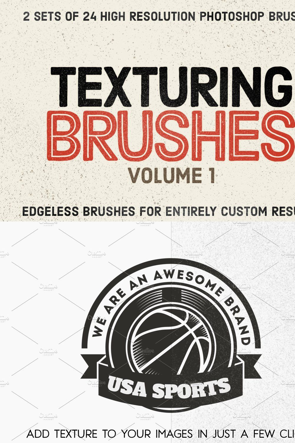 Texturing Brushes Set Volume 1 pinterest preview image.