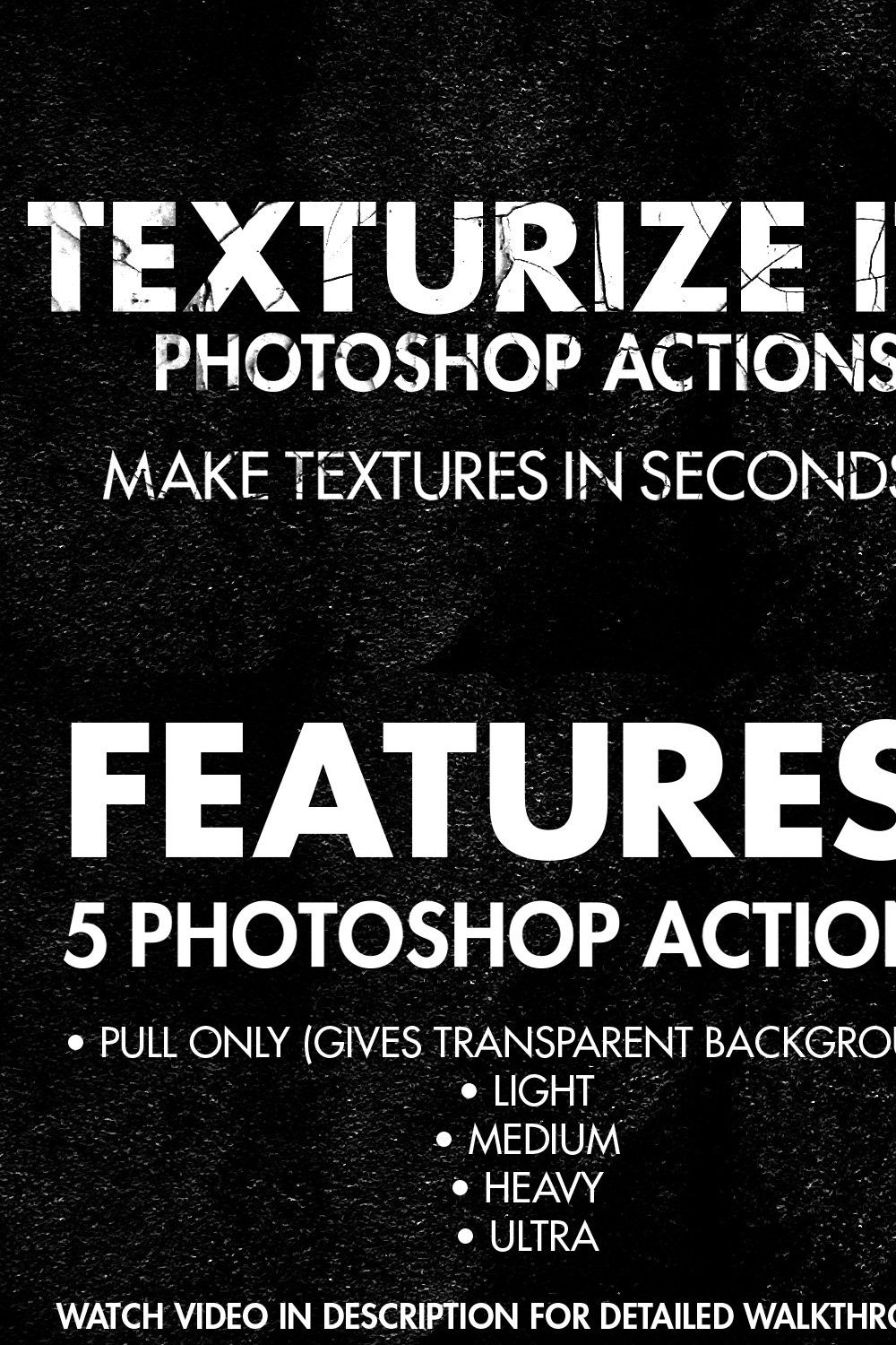 Texturize It! Photoshop Actions pinterest preview image.