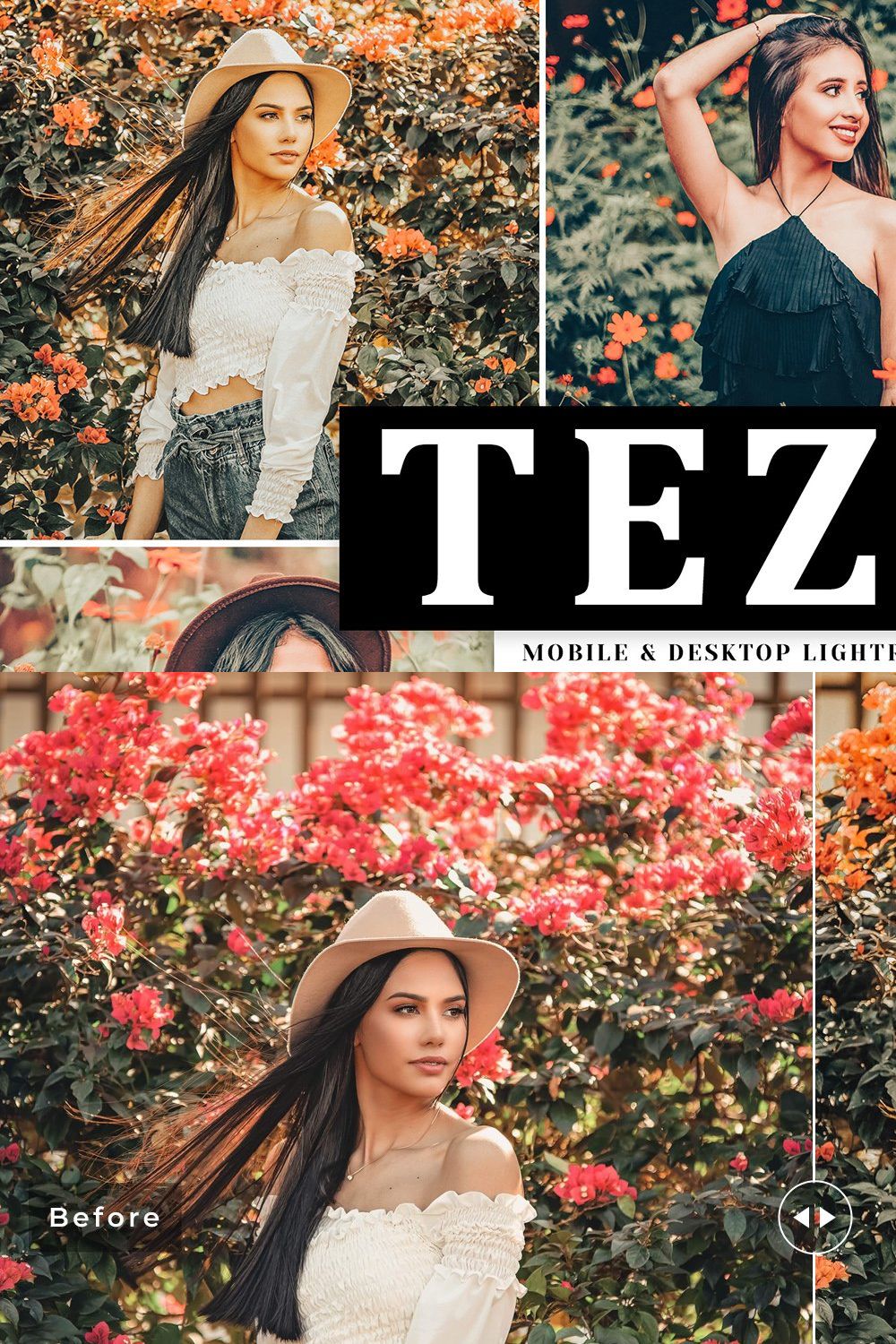 Tezza Lightroom Presets Pack pinterest preview image.