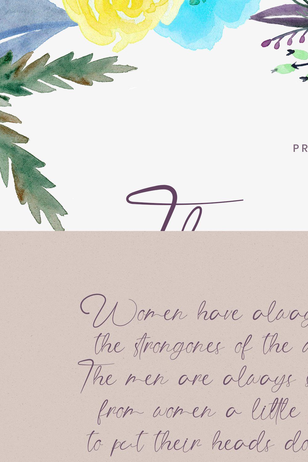 The Angellica - Calligraphy Font pinterest preview image.