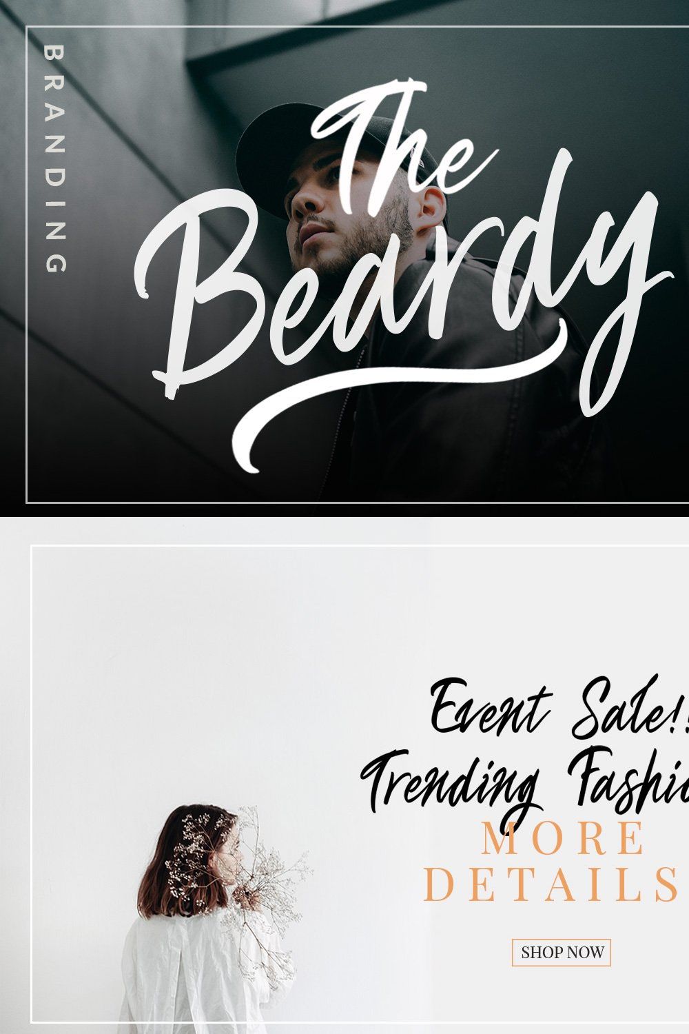 The Beardy Script pinterest preview image.