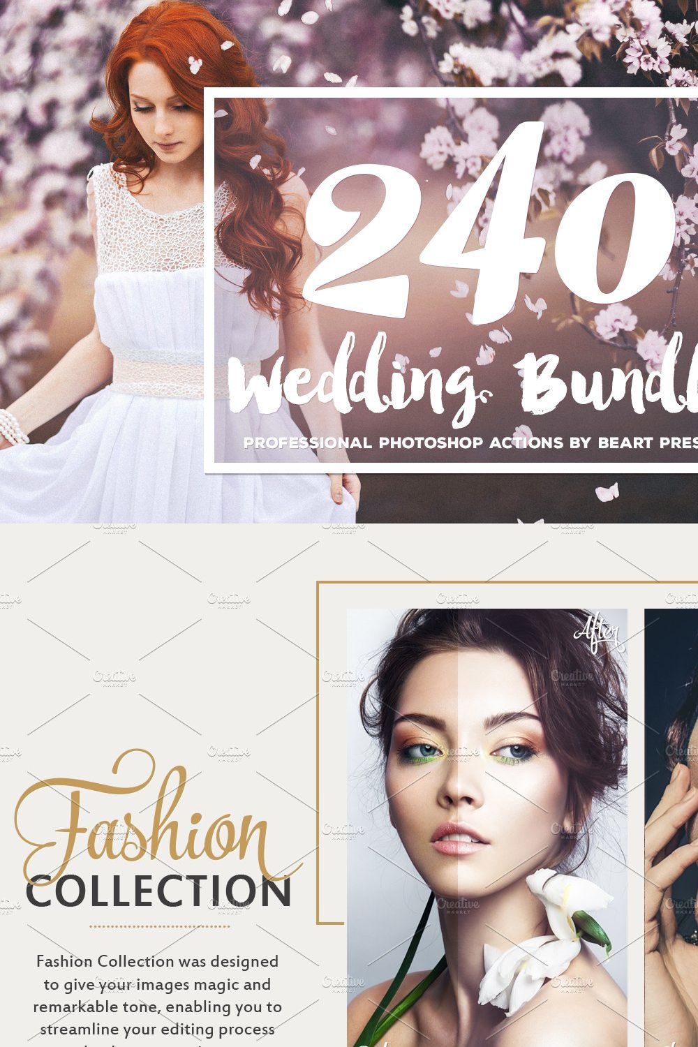 The Best Wedding Photoshop Actions pinterest preview image.