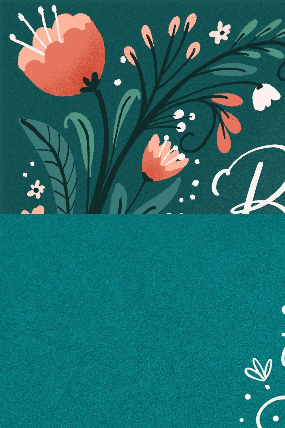 The Blooming Lovely Font Duo pinterest preview image.