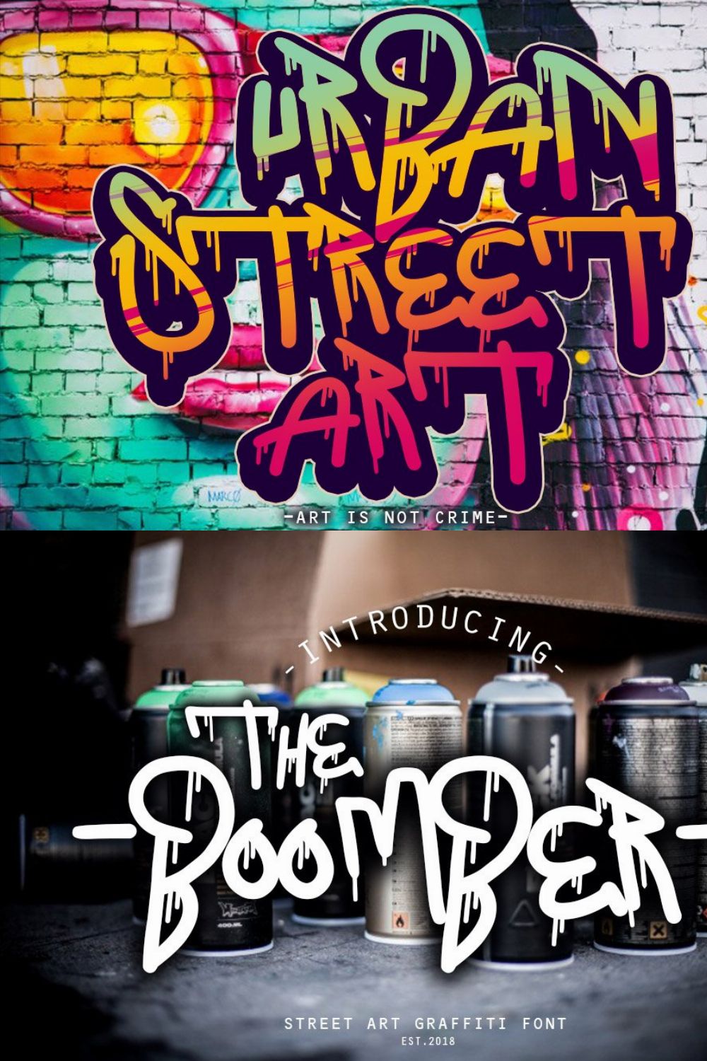 THE BOOMBER ( GRAFFITI FONT ) pinterest preview image.