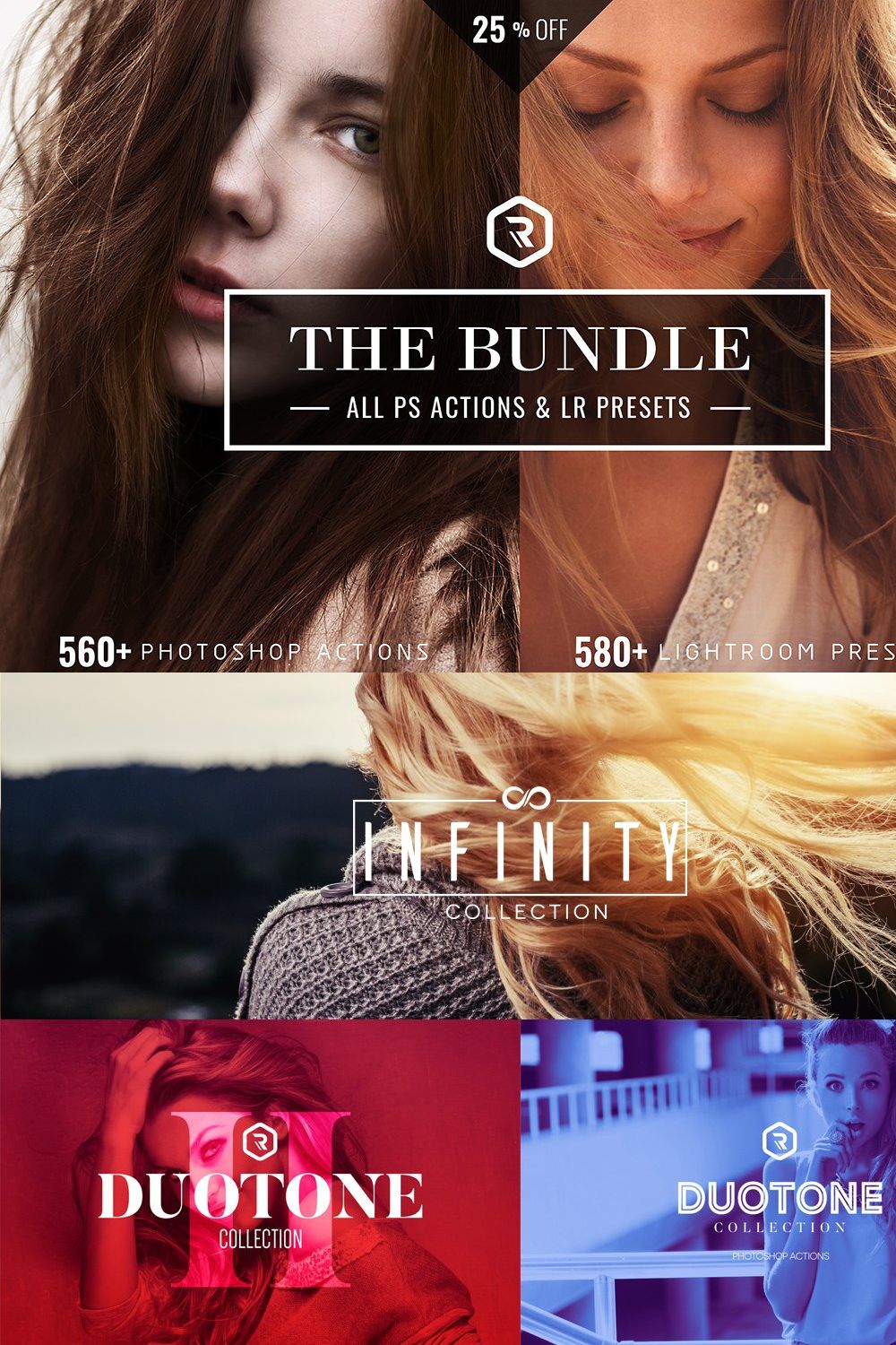The Bundle - All Actions & Presets pinterest preview image.