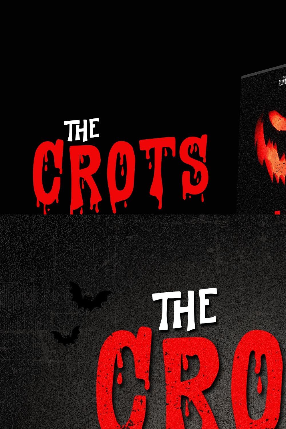 The Crots Typeface pinterest preview image.