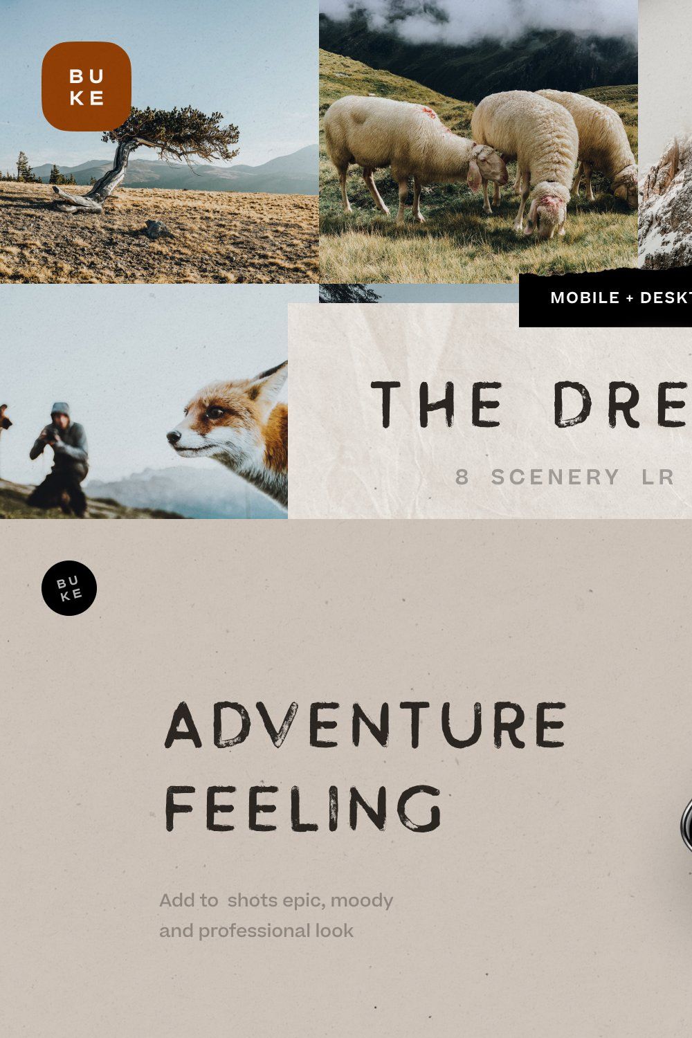 The Dreamer – 8 Lightroom Presets pinterest preview image.