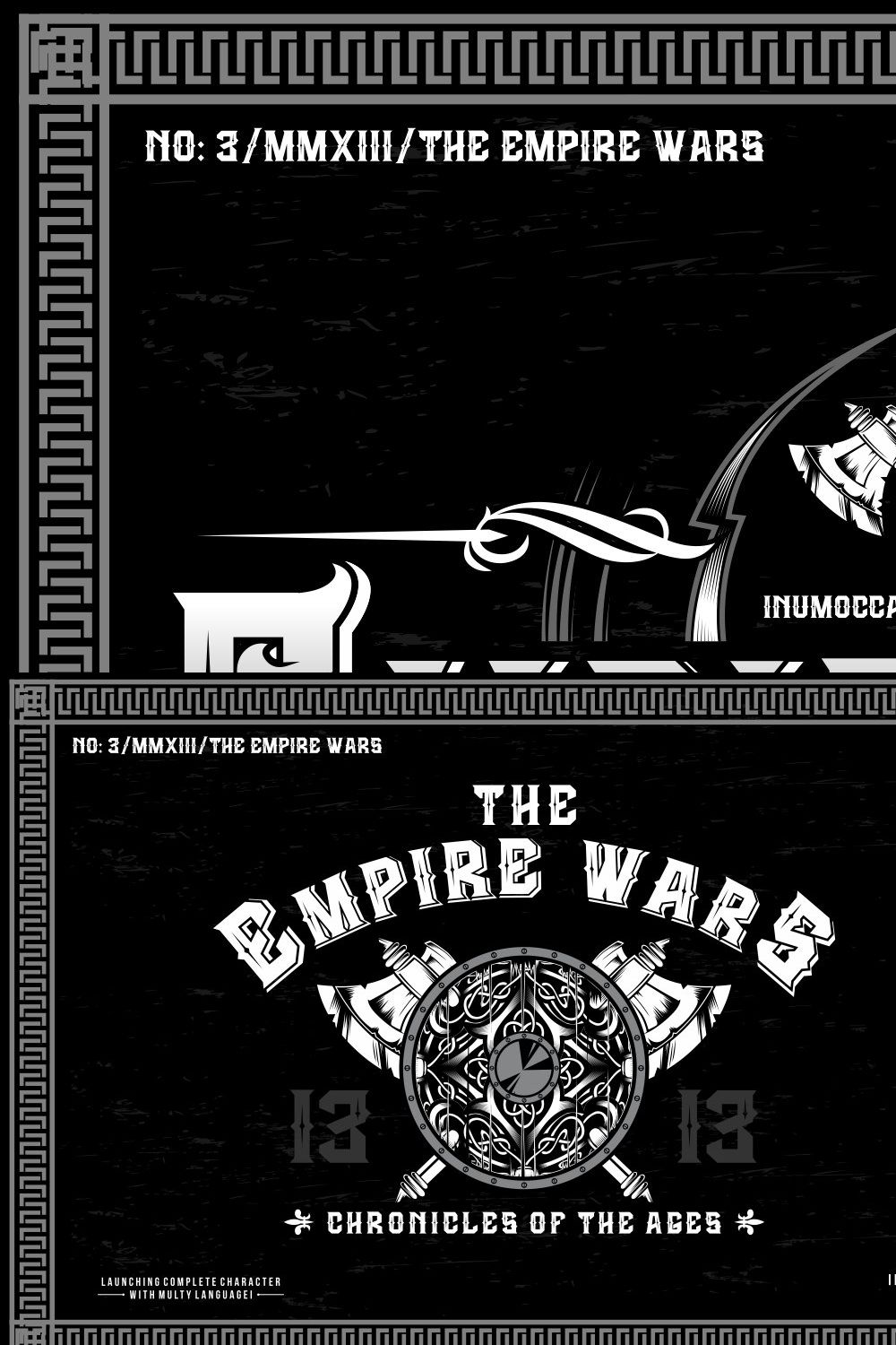The Empire Wars (family font) pinterest preview image.