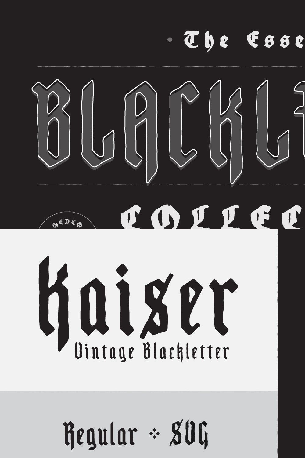 The Essential Blackletter Collection pinterest preview image.