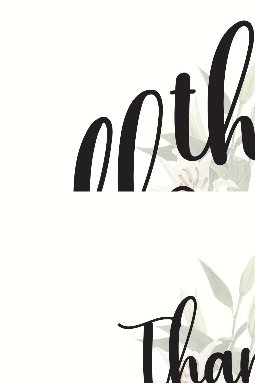 the flowers | Script Font pinterest preview image.