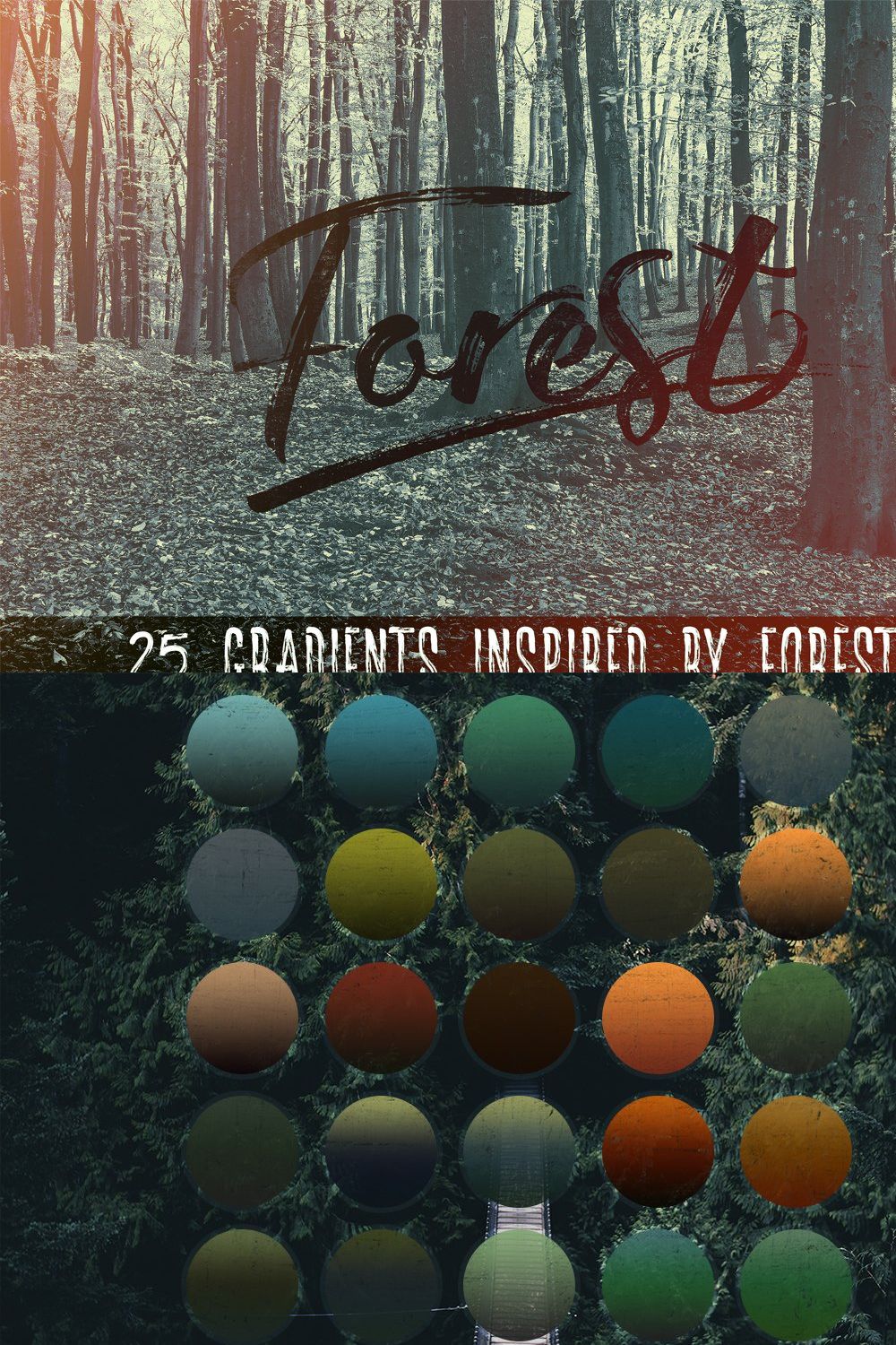 The Forest - 25 Gradients pinterest preview image.
