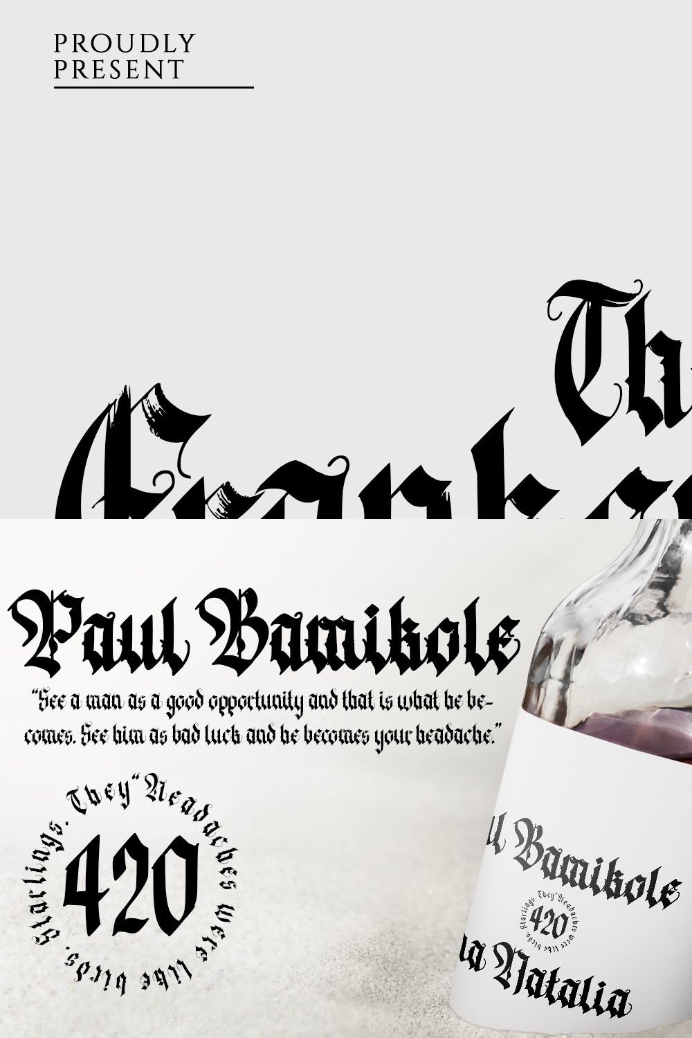 The Frankenstype - Blackletter pinterest preview image.