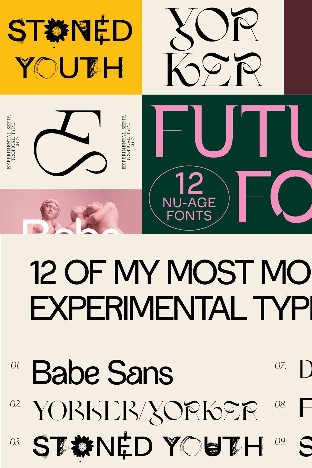 The Future Font Collection pinterest preview image.