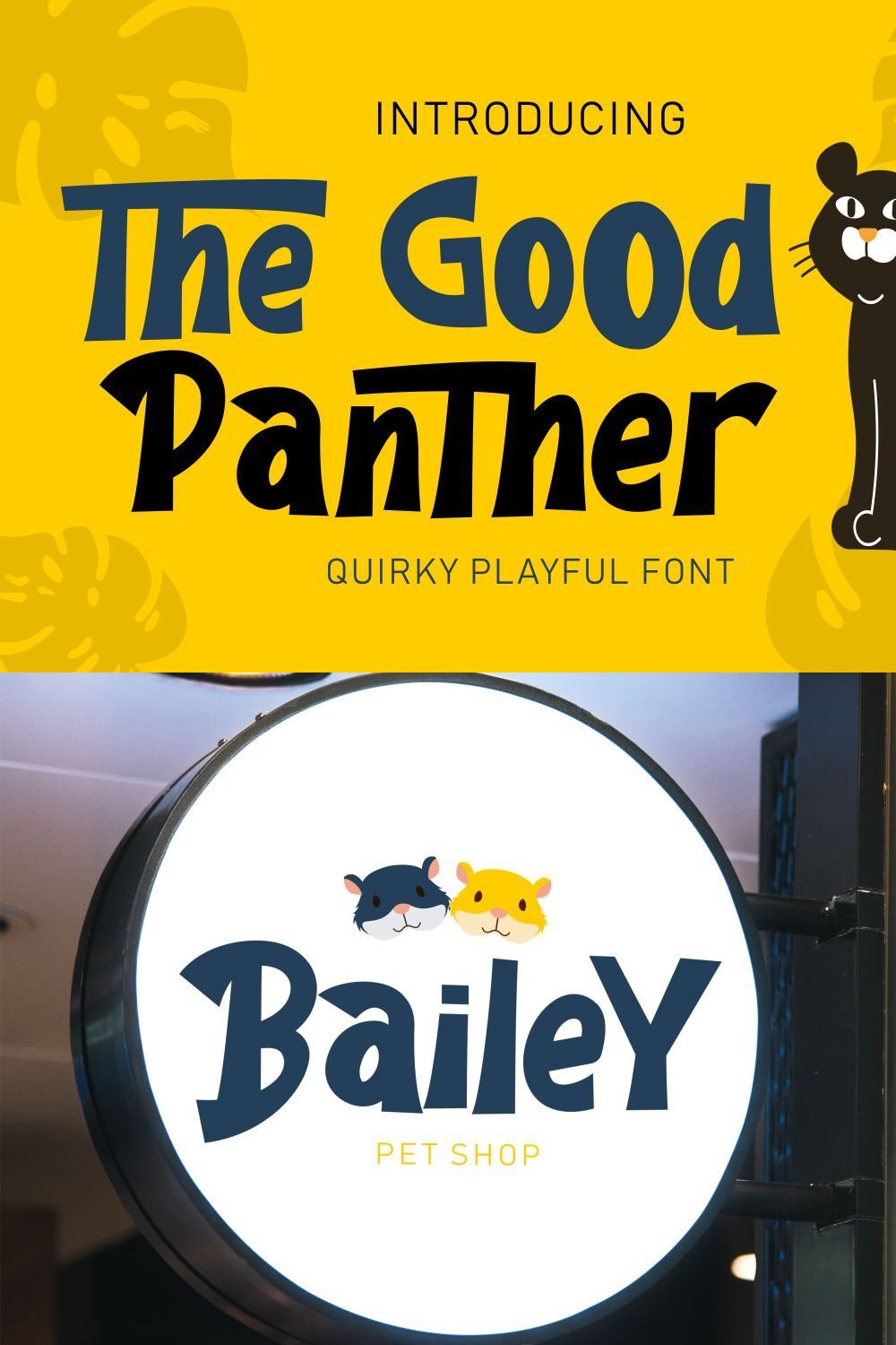 The Good Panther - Quirky Playful pinterest preview image.