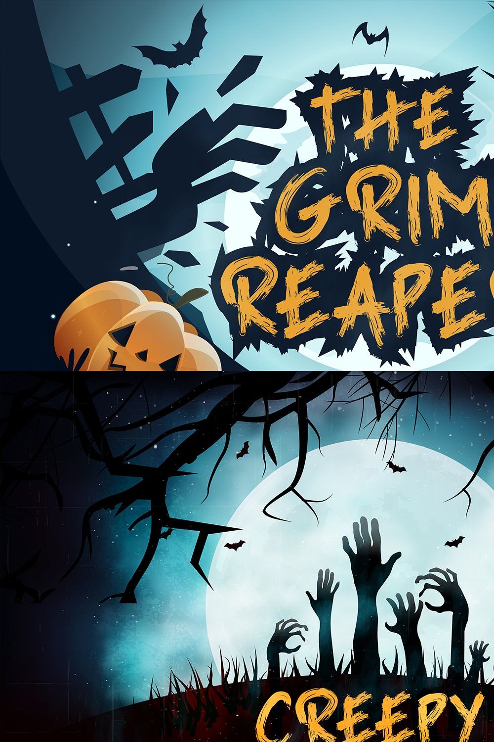 The Grim Reaper - Brush Font pinterest preview image.