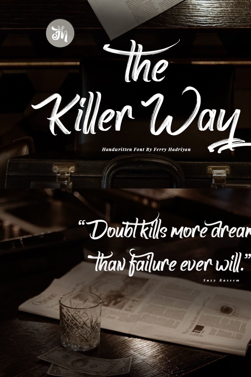 The Killer Way - Handwritten Font pinterest preview image.