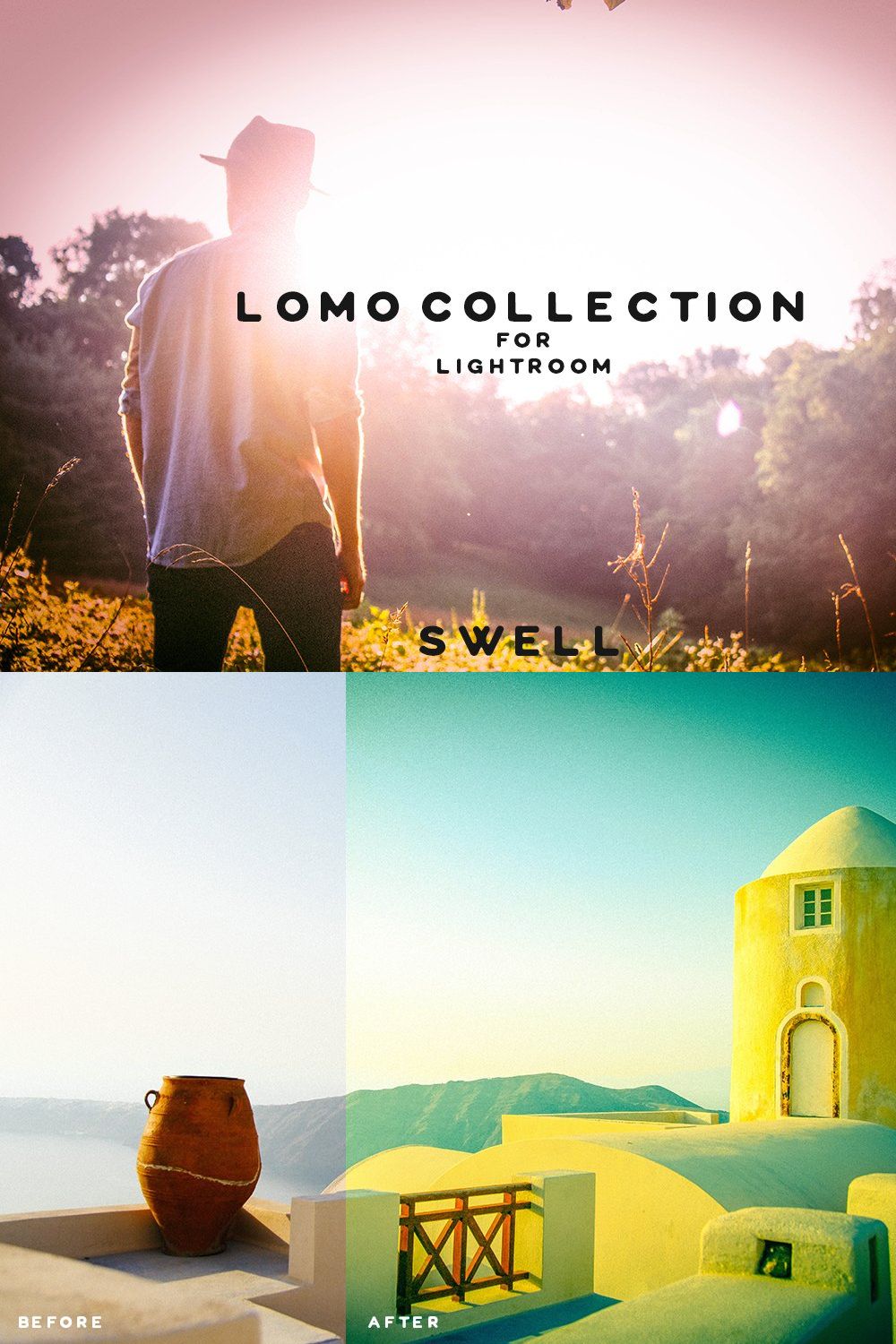 The Lomography Collection Lightroom pinterest preview image.