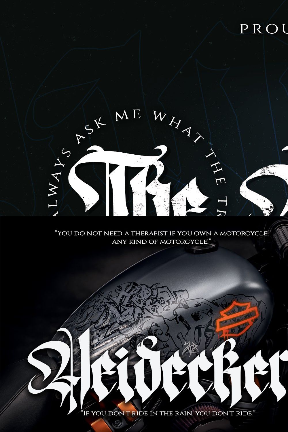 The Magician - Blackletter Typeface pinterest preview image.