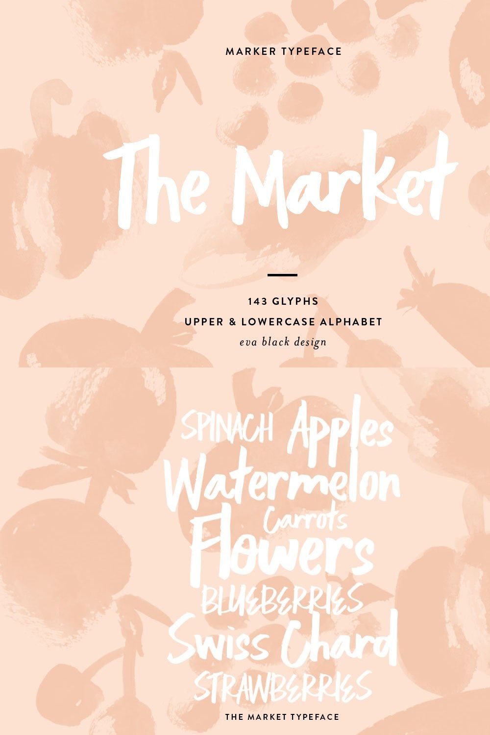 The Market Font pinterest preview image.