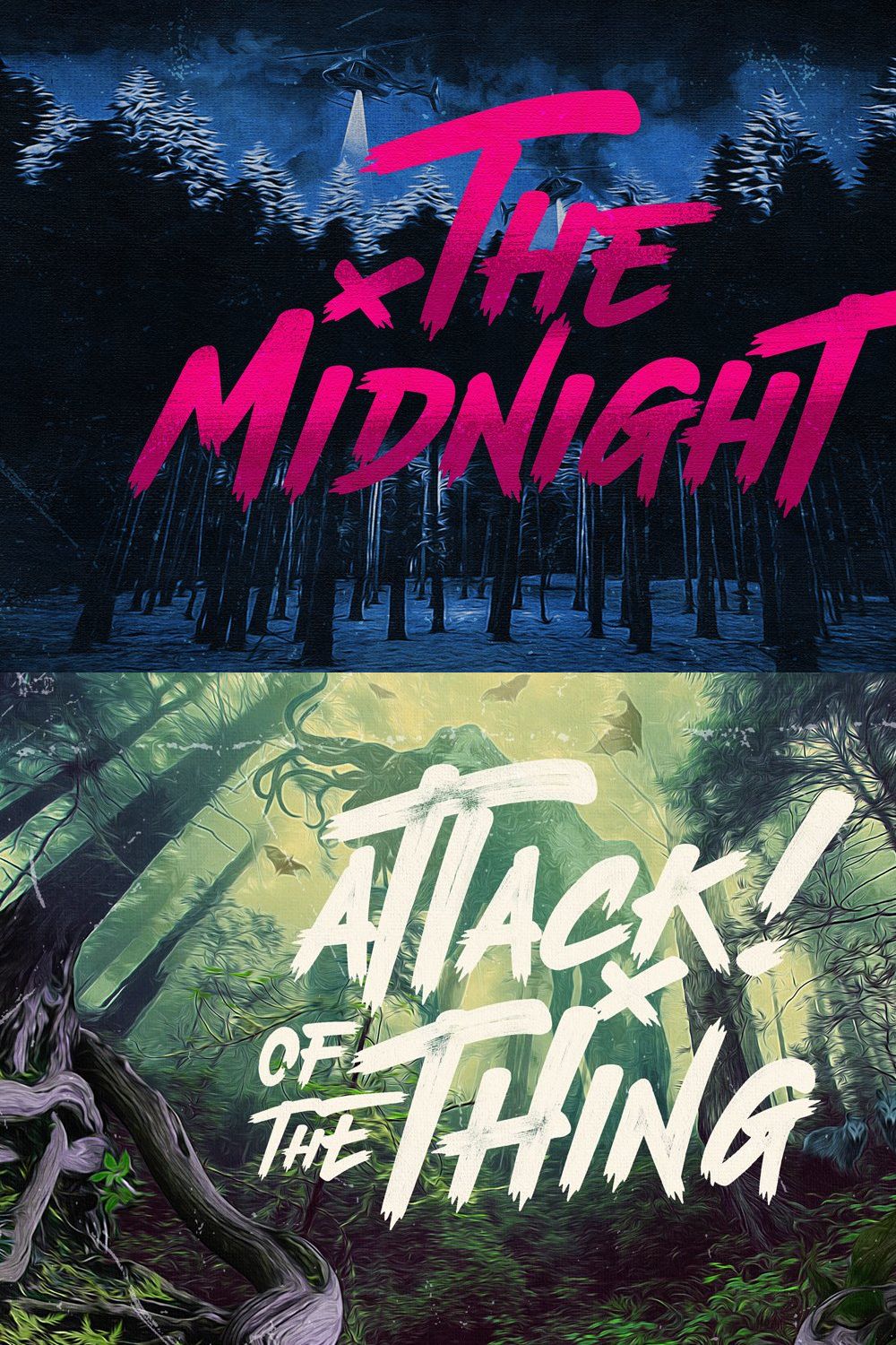 The Midnight- Font + Illustrations pinterest preview image.