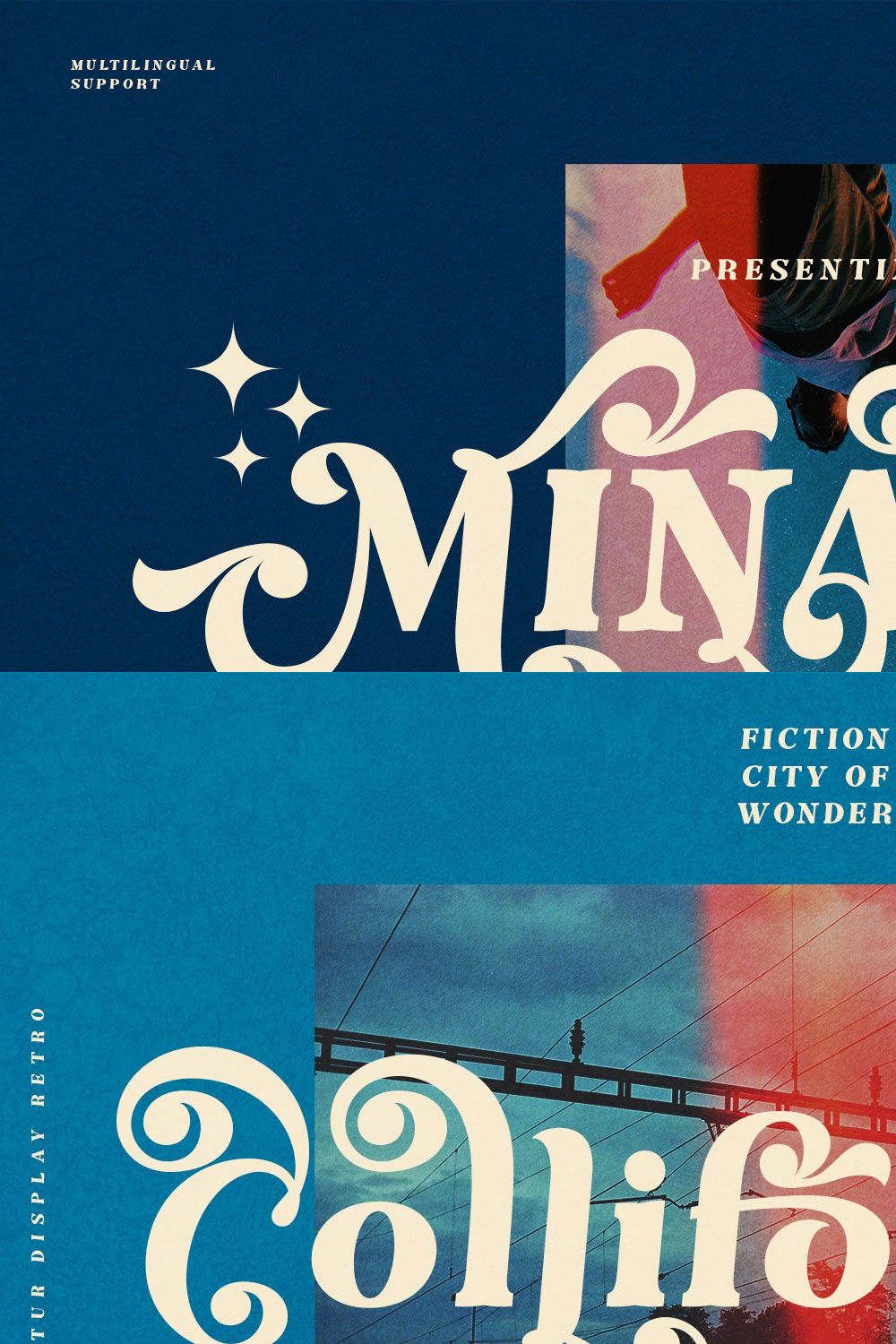 The Minatur Typeface pinterest preview image.