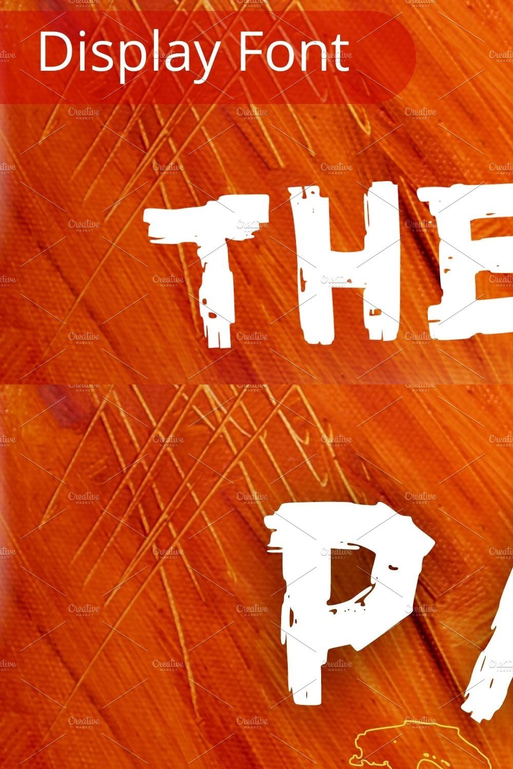 The Orange Endgame, Horror Font pinterest preview image.