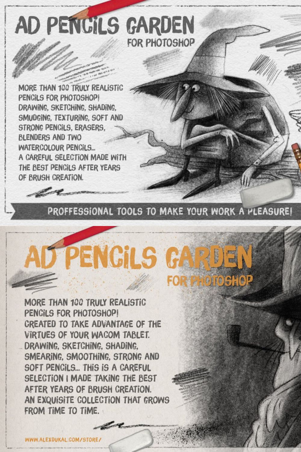 The Pencils Garden pinterest preview image.