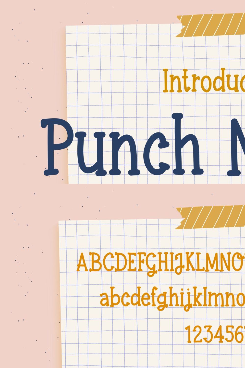 The Punch Needle Font pinterest preview image.